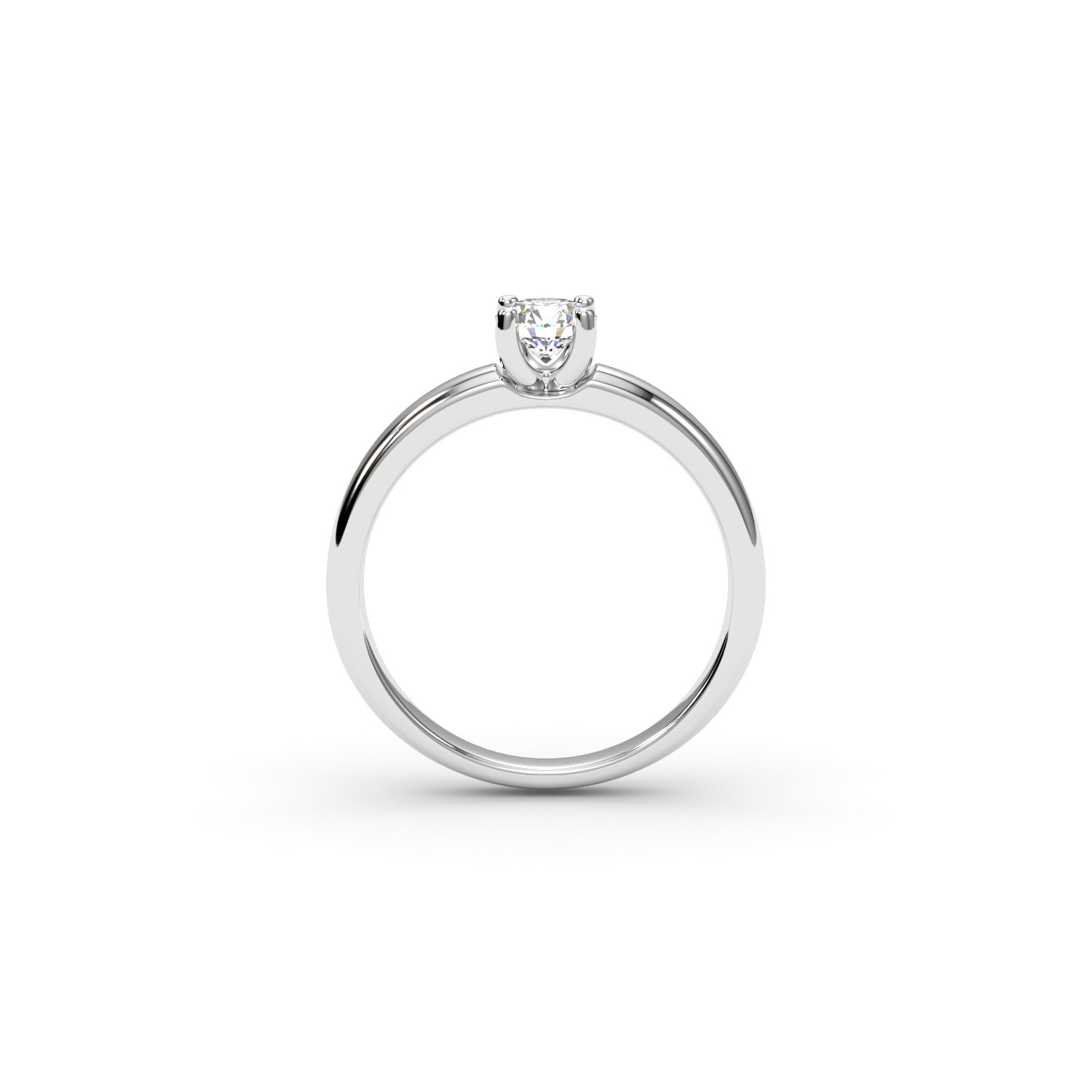 Золота каблучка 1701111082003 з Білого золота з каменем Діамант