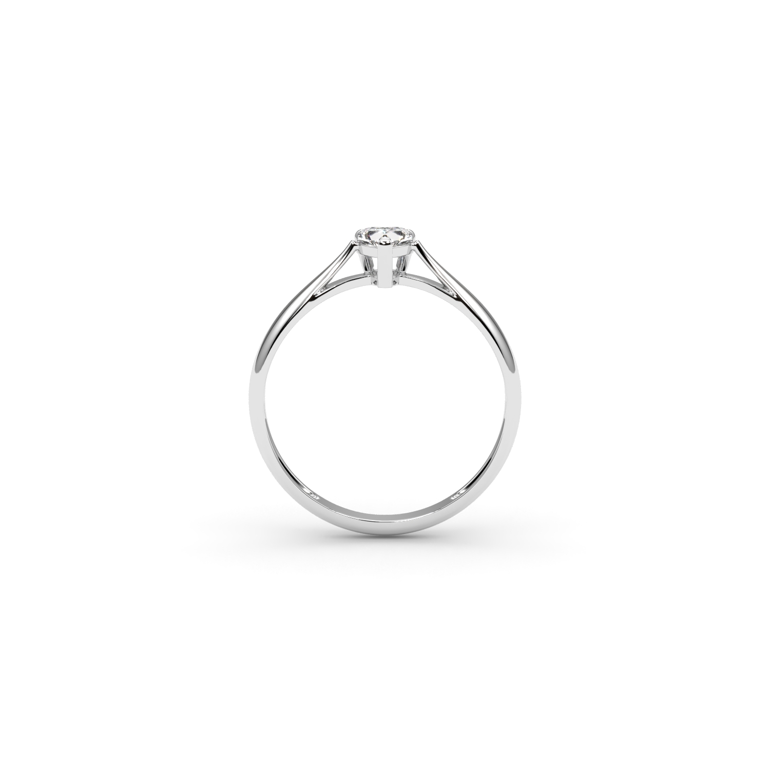 Золота каблучка 1701111132003 з Білого золота з каменем Діамант