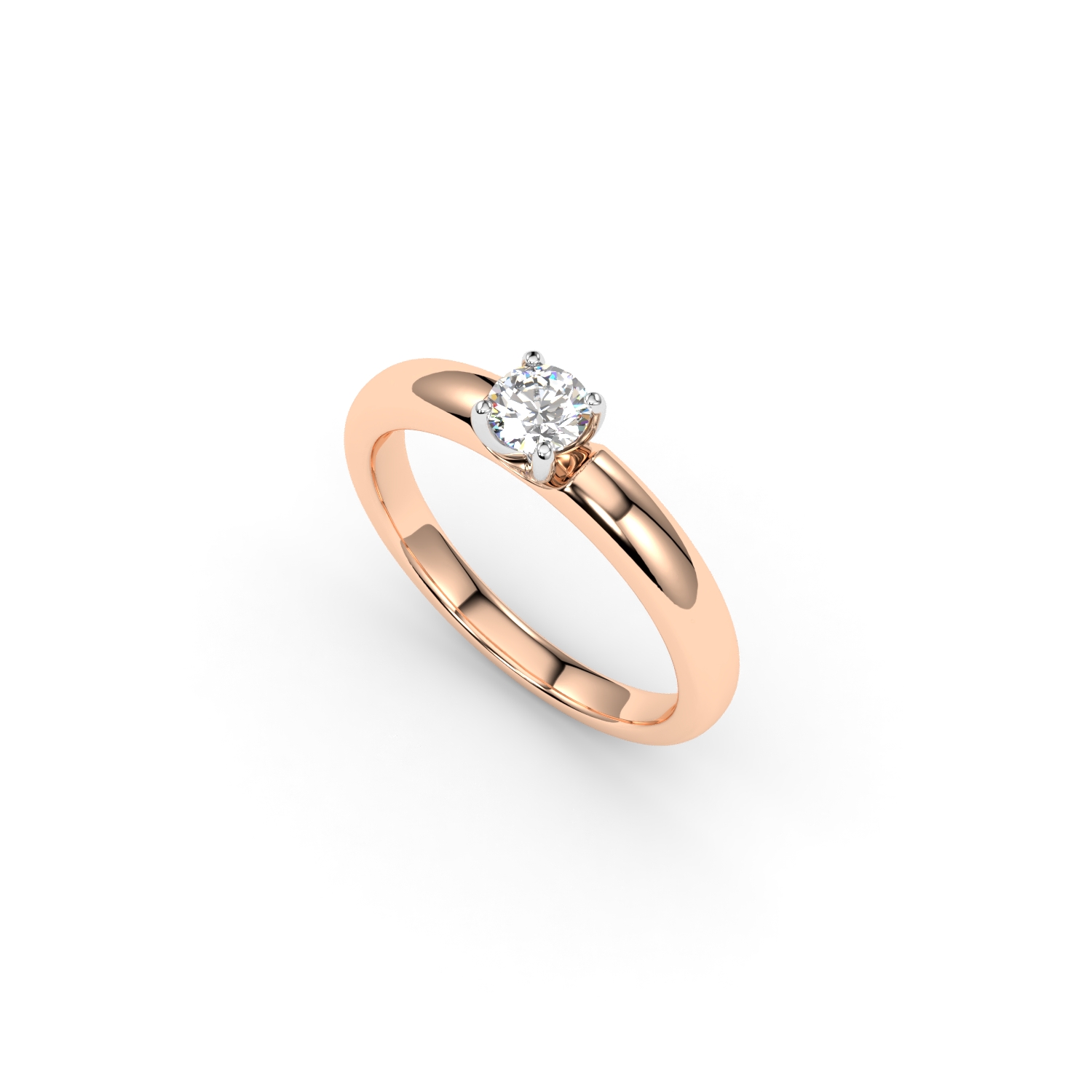 Золота каблучка 1701100171001 з Червоного золота з каменем Діамант за 55 446 грн.