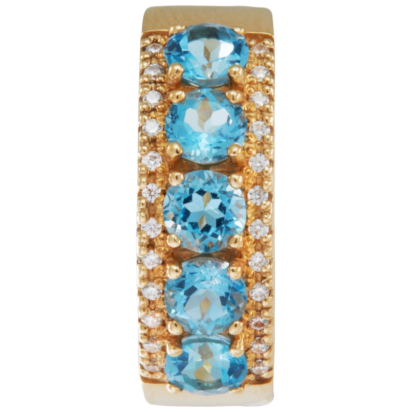 Золота каблучка 270181481005 з Червоного золота з каменем Топаз вагою 4.63г.