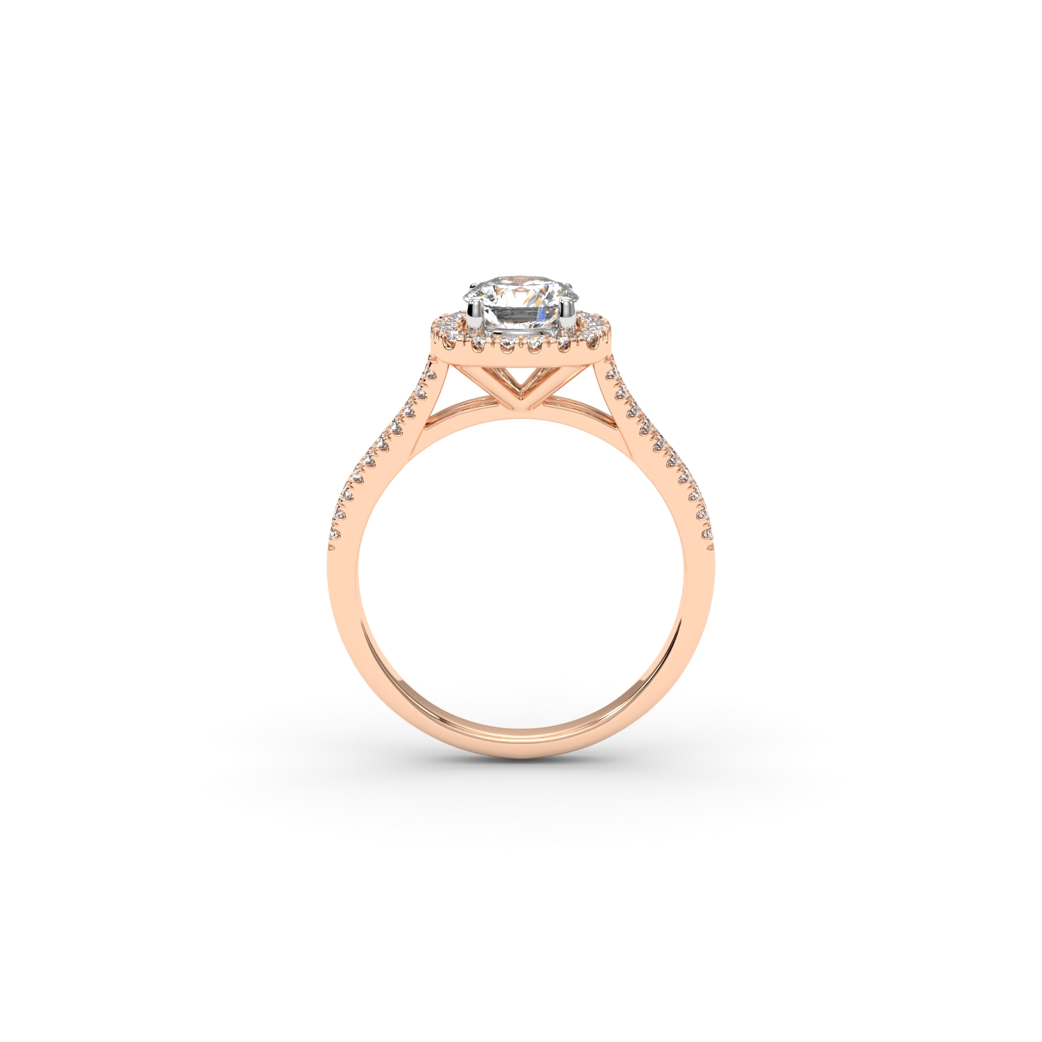 Золота каблучка 3701111091004 з Червоного золота з каменем К.Цирконій