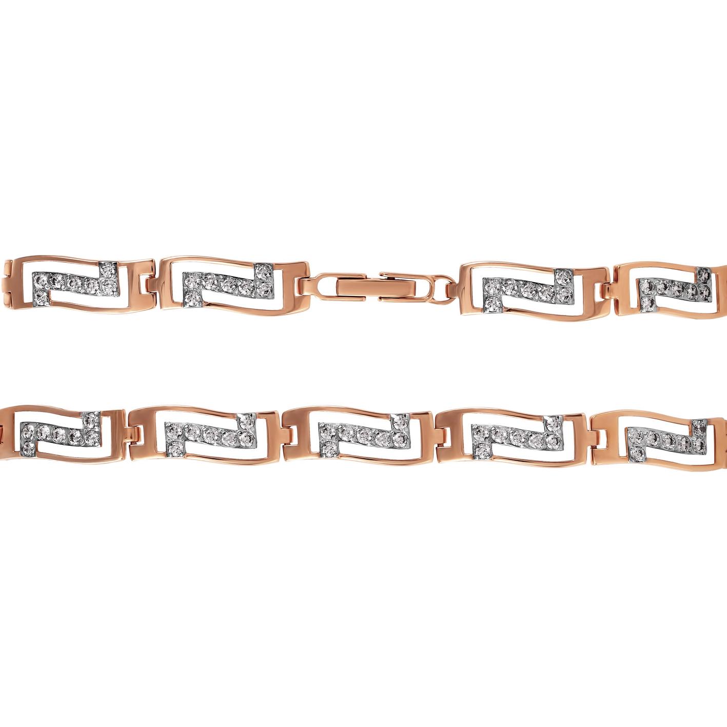 Золотий браслет 370717051003 з Червоного золота з каменем К.Цирконій