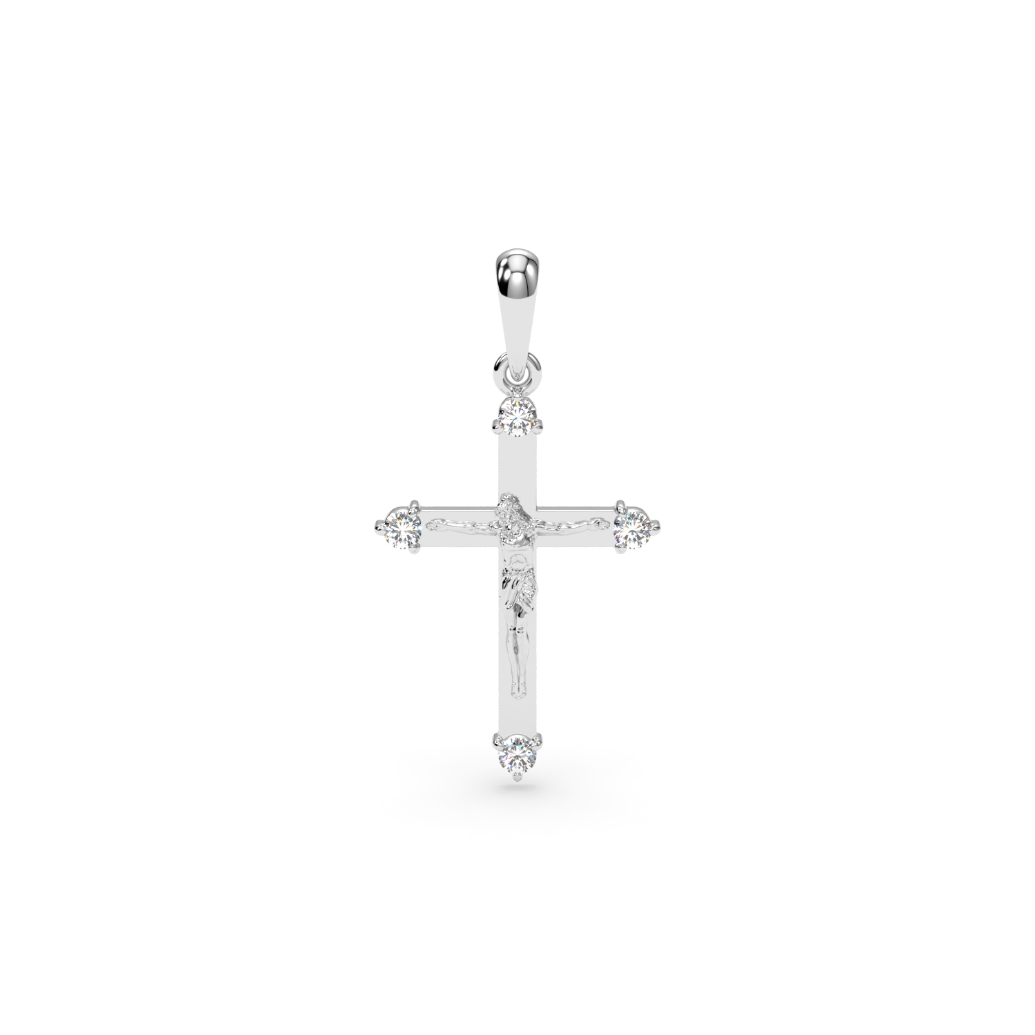 Срібна підвіска 4704104947004 з Білого золота з каменем К.Цирконій