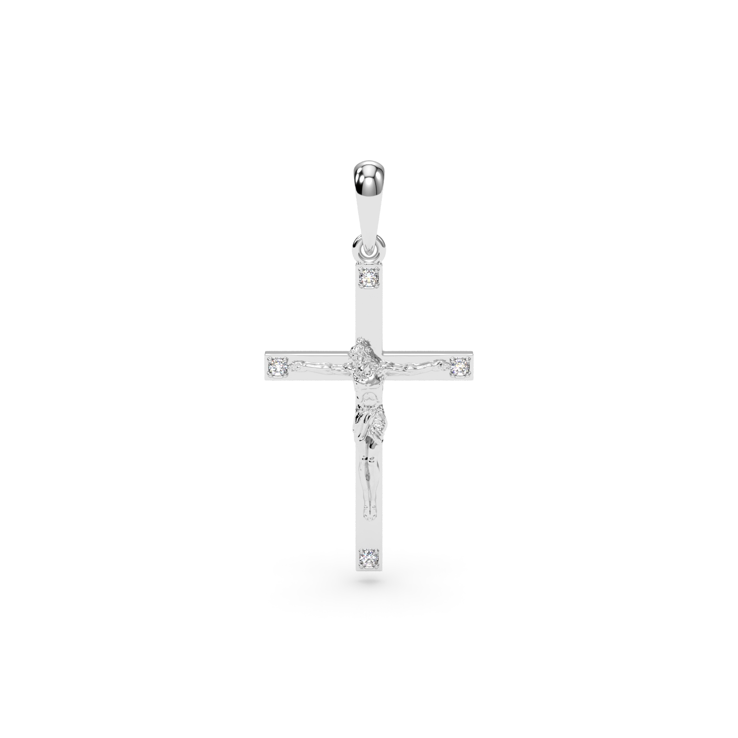 Срібна підвіска 4704104957004 з Білого золота з каменем К.Цирконій вагою 1.18г.